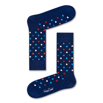 Meias Happy Socks Dot Blue/orange/white